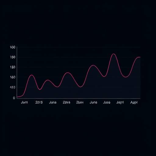 Gráfico de linhas mostrando o progresso dos alunos em um projeto de JavaScript ao longo do tempo